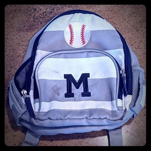 M monogrammed PBK bookbag